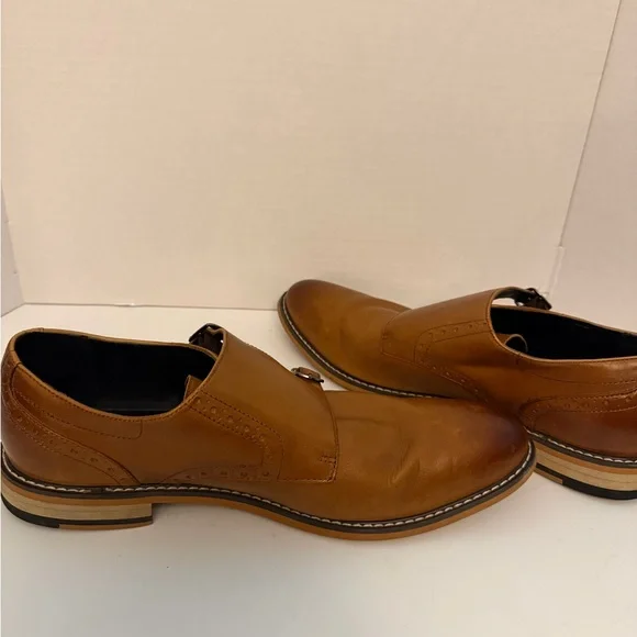 Bar III Tan Jesse Leather Men's Monk Strap Oxfords Men’s 12 - Picture 7 of 12